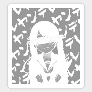 VHS (BLACK AND WHITE) - SAD JAPANESE ANIME AESTHETIC Sticker